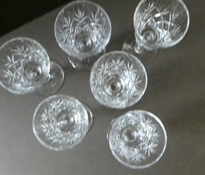 EDINBURGH CRYSTAL. Set of TEN Matching SHERRY or CLARET Glasses 5 1/4 inches in height