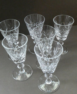 EDINBURGH CRYSTAL. Set of TEN Matching SHERRY or CLARET Glasses 5 1/4 inches in height