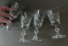 Load image into Gallery viewer, EDINBURGH CRYSTAL. Set of TEN Matching SHERRY or CLARET Glasses 5 1/4 inches in height
