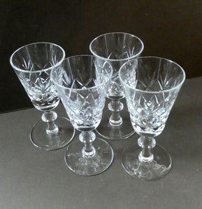 EDINBURGH CRYSTAL. Set of TEN Matching SHERRY or CLARET Glasses 5 1/4 inches in height