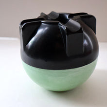 Load image into Gallery viewer, Rare 1930s BUTTNER Art Deco Early Black and Peppermint Green Plastic / Bakelite Ashtray
