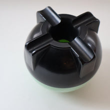 Load image into Gallery viewer, Rare 1930s BUTTNER Art Deco Early Black and Peppermint Green Plastic / Bakelite Ashtray
