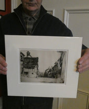 Load image into Gallery viewer, SCOTTISH ART: 1899 D.Y. Cameron Pencil Signed Etching &quot;A Norman Village&quot; (1904)
