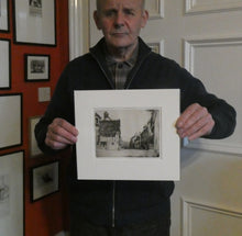 Load image into Gallery viewer, SCOTTISH ART: 1899 D.Y. Cameron Pencil Signed Etching &quot;A Norman Village&quot; (1904)
