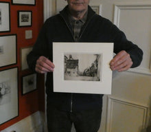 Load image into Gallery viewer, SCOTTISH ART: 1899 D.Y. Cameron Pencil Signed Etching &quot;A Norman Village&quot; (1904)
