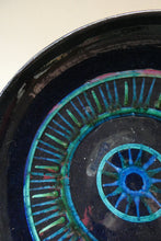 Load image into Gallery viewer,  Vintage 1960s STUDIO POTTERY Shallow Pottery Bowl; Possibly Scandinavian. Signed HS / 1963
