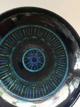 Load image into Gallery viewer,  Vintage 1960s STUDIO POTTERY Shallow Pottery Bowl; Possibly Scandinavian. Signed HS / 1963
