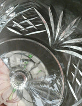 Load image into Gallery viewer, Set of SIX Matching Cut Crystal Brandy Glasses. Height 4 1/4 inches
