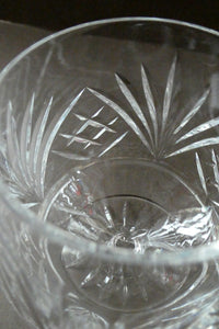 Set of SIX Matching Cut Crystal Brandy Glasses. Height 4 1/4 inches