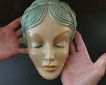 Load image into Gallery viewer, Art Deco 1930s Wall Mask G. Leonardi Hollywood Glamour Marlene Dietrich Style Portrai
