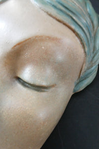 Art Deco 1930s Wall Mask G. Leonardi Hollywood Glamour Marlene Dietrich Style Portrai