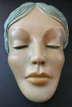 Load image into Gallery viewer, Art Deco 1930s Wall Mask G. Leonardi Hollywood Glamour Marlene Dietrich Style Portrait
