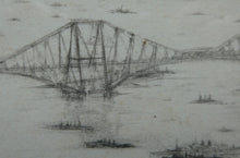 Load image into Gallery viewer, SCOTTISH ART. William Walcot (1874 - 1943). WWI Etching of the Forth Rail Bridge and Rosyth Docks; c 1918
