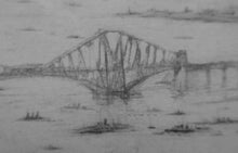 Load image into Gallery viewer, SCOTTISH ART. William Walcot (1874 - 1943). WWI Etching of the Forth Rail Bridge and Rosyth Docks; c 1918
