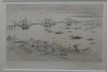 Load image into Gallery viewer, SCOTTISH ART. William Walcot (1874 - 1943). WWI Etching of the Forth Rail Bridge and Rosyth Docks; c 1918
