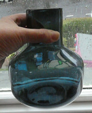 Load image into Gallery viewer, 1960s WHITEFRIARS Midnight Blue Soda Glass Vase. Design Number 9598 by Geoffrey Baxter (1963)
