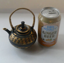 Load image into Gallery viewer, Cornish Studio Pottery. Miniature Gold Lustre PORCELAIN Tea Pot by Mary Rich (1940 - 2022)
