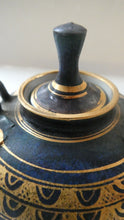 Load image into Gallery viewer, Cornish Studio Pottery. Miniature Gold Lustre PORCELAIN Tea Pot by Mary Rich (1940 - 2022)
