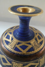 Load image into Gallery viewer, Cornish Studio Pottery. Miniature Gold Lustre PORCELAIN Vase by Mary Rich (1940 - 2022)
