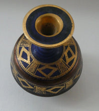 Load image into Gallery viewer, Cornish Studio Pottery. Miniature Gold Lustre PORCELAIN Vase by Mary Rich (1940 - 2022)
