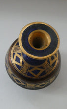 Load image into Gallery viewer, Cornish Studio Pottery. Miniature Gold Lustre PORCELAIN Vase by Mary Rich (1940 - 2022)
