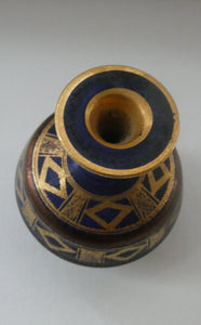 Cornish Studio Pottery. Miniature Gold Lustre PORCELAIN Vase by Mary Rich (1940 - 2022)