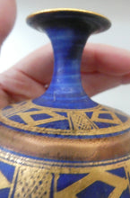 Load image into Gallery viewer, Cornish Studio Pottery. Miniature Gold Lustre PORCELAIN Vase by Mary Rich (1940 - 2022)
