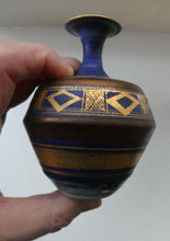 Load image into Gallery viewer, Cornish Studio Pottery. Miniature Gold Lustre PORCELAIN Vase by Mary Rich (1940 - 2022)
