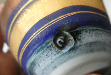 Load image into Gallery viewer, Cornish Studio Pottery. Miniature Gold Lustre PORCELAIN Vase by Mary Rich (1940 - 2022)
