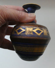 Load image into Gallery viewer, Cornish Studio Pottery. Miniature Gold Lustre PORCELAIN Vase by Mary Rich (1940 - 2022)
