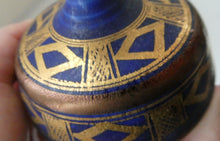 Load image into Gallery viewer, Cornish Studio Pottery. Miniature Gold Lustre PORCELAIN Vase by Mary Rich (1940 - 2022)
