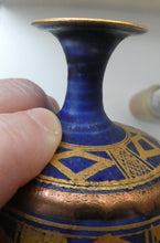 Load image into Gallery viewer, Cornish Studio Pottery. Miniature Gold Lustre PORCELAIN Vase by Mary Rich (1940 - 2022)
