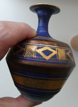 Load image into Gallery viewer, Cornish Studio Pottery. Miniature Gold Lustre PORCELAIN Vase by Mary Rich (1940 - 2022)
