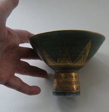 Load image into Gallery viewer, Cornish Studio Pottery. Miniature Gold Lustre PORCELAIN Footed Bowl by Mary Rich (1940 - 2022). SIGNED
