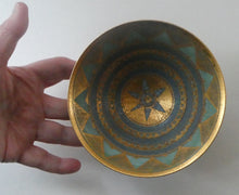 Load image into Gallery viewer, Cornish Studio Pottery. Miniature Gold Lustre PORCELAIN Footed Bowl by Mary Rich (1940 - 2022). SIGNED
