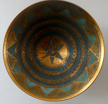 Load image into Gallery viewer, Cornish Studio Pottery. Miniature Gold Lustre PORCELAIN Footed Bowl by Mary Rich (1940 - 2022). SIGNED
