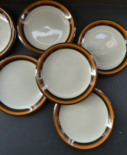   1970s Marianne Westman Rorstrand Swedish Set of Six Dessert Plates Annika Design