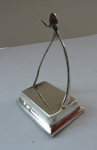 Rare Antique Edwardian SILVER Pocket Watch Stand. Wishbone Design. Hallmarked 1906