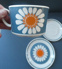 Load image into Gallery viewer, 1970s DAISY Turi Design TRIO (Cup, Saucer and Side Plate). Daisy Pattern for Figgjo Flint, Norway
