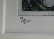 Load image into Gallery viewer, 1971 Etching &amp; Aquatint Entitled &quot;Stone Pool&quot; by Phil Greenwood. Pencil Signed
