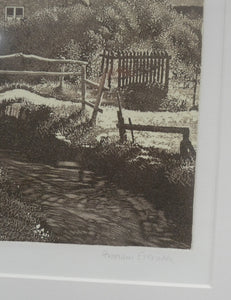 Graham Evernden (b. 1947)  Colour Etching and Aquatint Entitled "Grasshoper Brook". Signed in Pencil