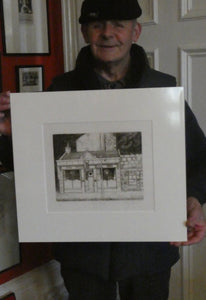 SCOTTISH ART: Rare 1970s ABERBEEN PUBS Etching: "The Hairy Bar" by William J. Watson. Pencil Signed