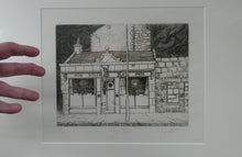 Load image into Gallery viewer, SCOTTISH ART: Rare 1970s ABERBEEN PUBS Etching: &quot;The Hairy Bar&quot; by William J. Watson. Pencil Signed
