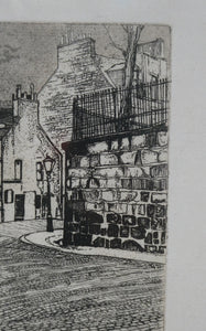 SCOTTISH ART: Rare 1970s ABERBEEN PUBS Etching: "The Spa Bar" or "Well O’ Spa Bar" by William J. Watson. Pencil Signed