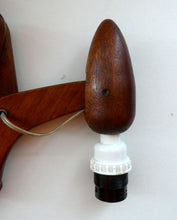 Load image into Gallery viewer, Unusual Vintage TEAK Scissor / Concertina Action Wall Lamp. Mid-Century Danish Design
