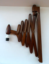 Load image into Gallery viewer, Unusual Vintage TEAK Scissor / Concertina Action Wall Lamp. Mid-Century Danish Design
