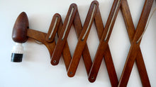 Load image into Gallery viewer, Unusual Vintage TEAK Scissor / Concertina Action Wall Lamp. Mid-Century Danish Design
