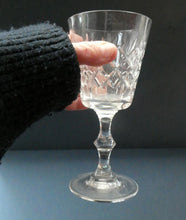 Load image into Gallery viewer, Set of Six Matching LARGE Edinburgh Crystal Wine Goblets: 6 3/4 inches (Unidentified Pattern)
