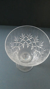 Set of Six Matching LARGE Edinburgh Crystal Wine Goblets: 6 3/4 inches (Unidentified Pattern)