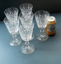 Load image into Gallery viewer, Set of Six Matching LARGE Edinburgh Crystal Wine Goblets: 6 3/4 inches (Unidentified Pattern)
